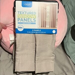 Interiors by Design Textured Window Panels - Oatmeal color